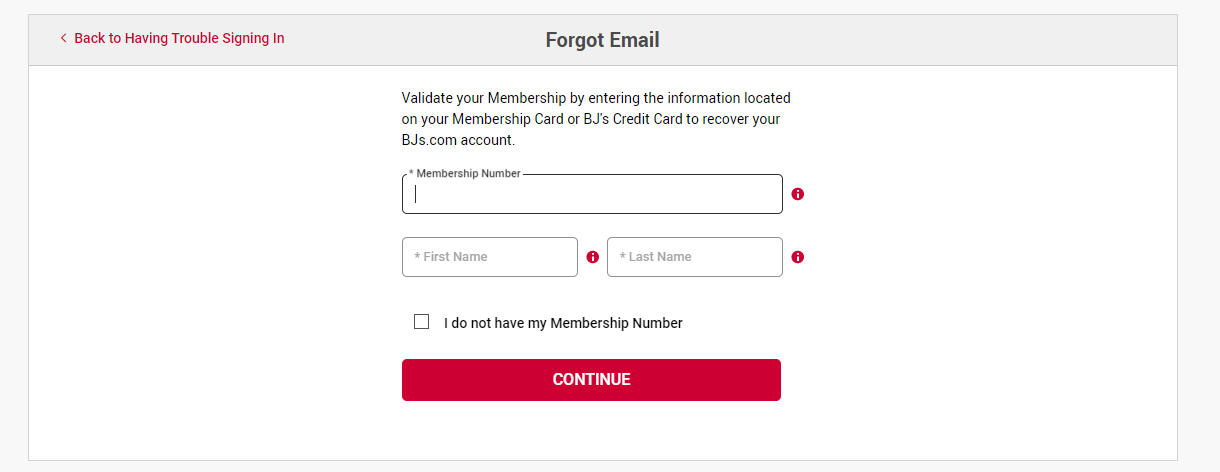 forgot email address