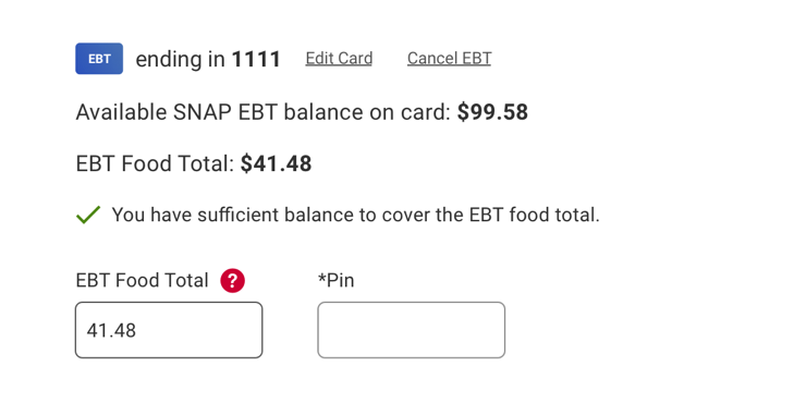 EBT Card Online: Can you use it on ?